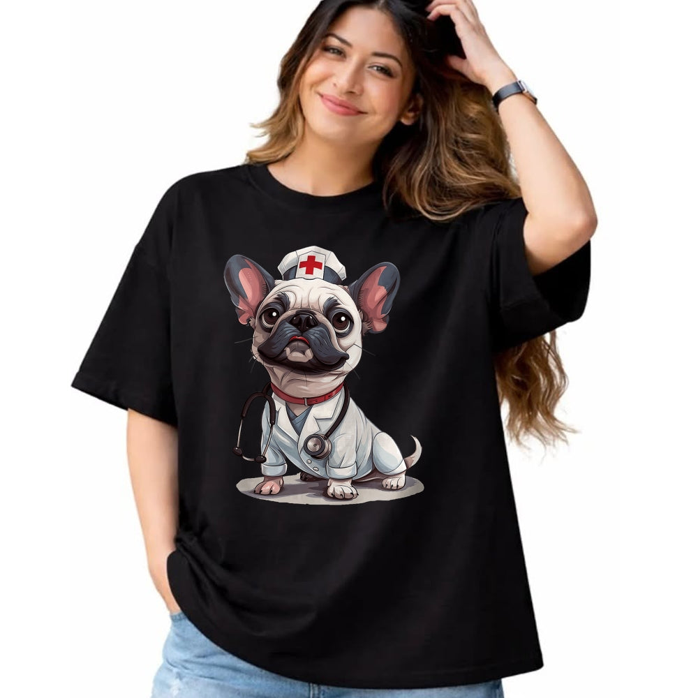 Best Doctor Shirt, Funny Doctor UnisexT-Shirt/Hoodie/Sweatshirt HLT00 - French Bulldog Nurse Dog Doctor Stethoscope T-Shirt