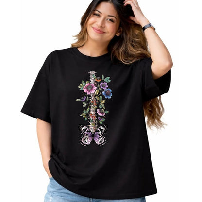 Best Doctor Shirt, Funny Doctor UnisexT-Shirt/Hoodie/Sweatshirt HLT00 - Floral Skeleton Butterfly Spine Chiropractor Chiropractic T-Shirt