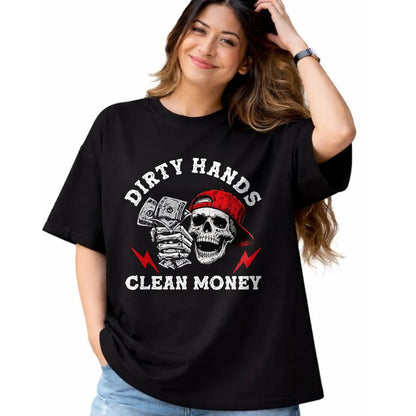 Best Mechanic Life Shirt, Funny Mechanic UnisexT-Shirt/Hoodie/Sweatshirt HLT00 - Mechanic Dirty Hands Clean Car Money Automotive Men Women T-Shirt (1)