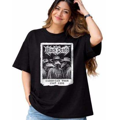 Best Doctor Shirt, Funny Doctor UnisexT-Shirt/Hoodie/Sweatshirt HLT00 - Black Death European Tour  Plague Doctor Fake Band Merch T-Shirt