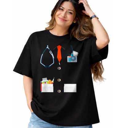 Best Doctor Shirt, Funny Doctor UnisexT-Shirt/Hoodie/Sweatshirt HLT00 - Doctor White Lab Coat Funny Halloween Costume for Men Women T-Shirt