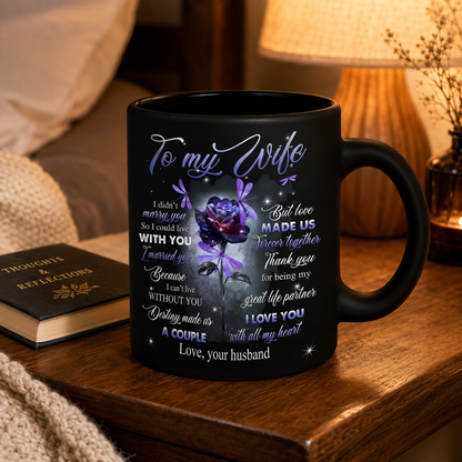 TO WIFE MUG - I LOVE YOU WITH ALL MY HEART - GIFT FROM HUSBAND (SKU2608-05)