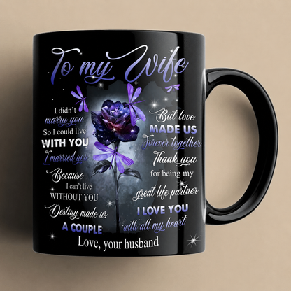 TO WIFE MUG - I LOVE YOU WITH ALL MY HEART - GIFT FROM HUSBAND (SKU2608-05)