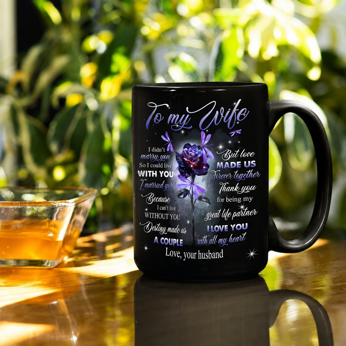 TO WIFE MUG - I LOVE YOU WITH ALL MY HEART - GIFT FROM HUSBAND (SKU2608-05)