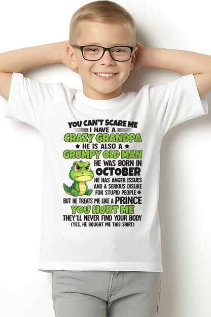 OCTOBER - YOU CAN’T SCARE ME - GIFT FOR GRANDSON AND GRANDDAUGHTER FROM GRANDPA - TRNN10 (SKU09-121-10)