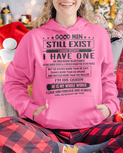 October - Good men Still Exist - gift for your girlfriend, wife from Husband - TRNN10 (SKU-GM-10)
