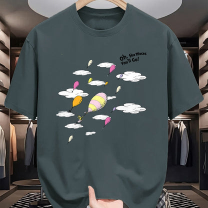 Best Doctor Shirt, Funny Doctor UnisexT-Shirt/Hoodie/Sweatshirt HLT00 - Dr. Seuss Oh the Places You_ll Go, Hot Air Balloons T-Shirt