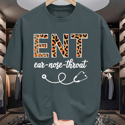 Best Doctor Shirt, Funny Doctor UnisexT-Shirt/Hoodie/Sweatshirt HLT00 - Otolaryngology Otolaryngologist Leopard Ear Nose Throat ENT T-Shirt