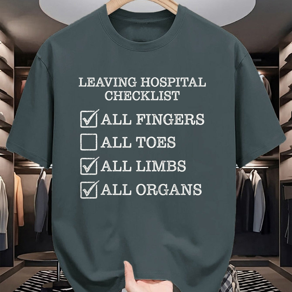 Best Doctor Shirt, Funny Doctor UnisexT-Shirt/Hoodie/Sweatshirt HLT00 - Leaving Hospital Checklist All Fingers Funny Nurse Doctor T-Shirt