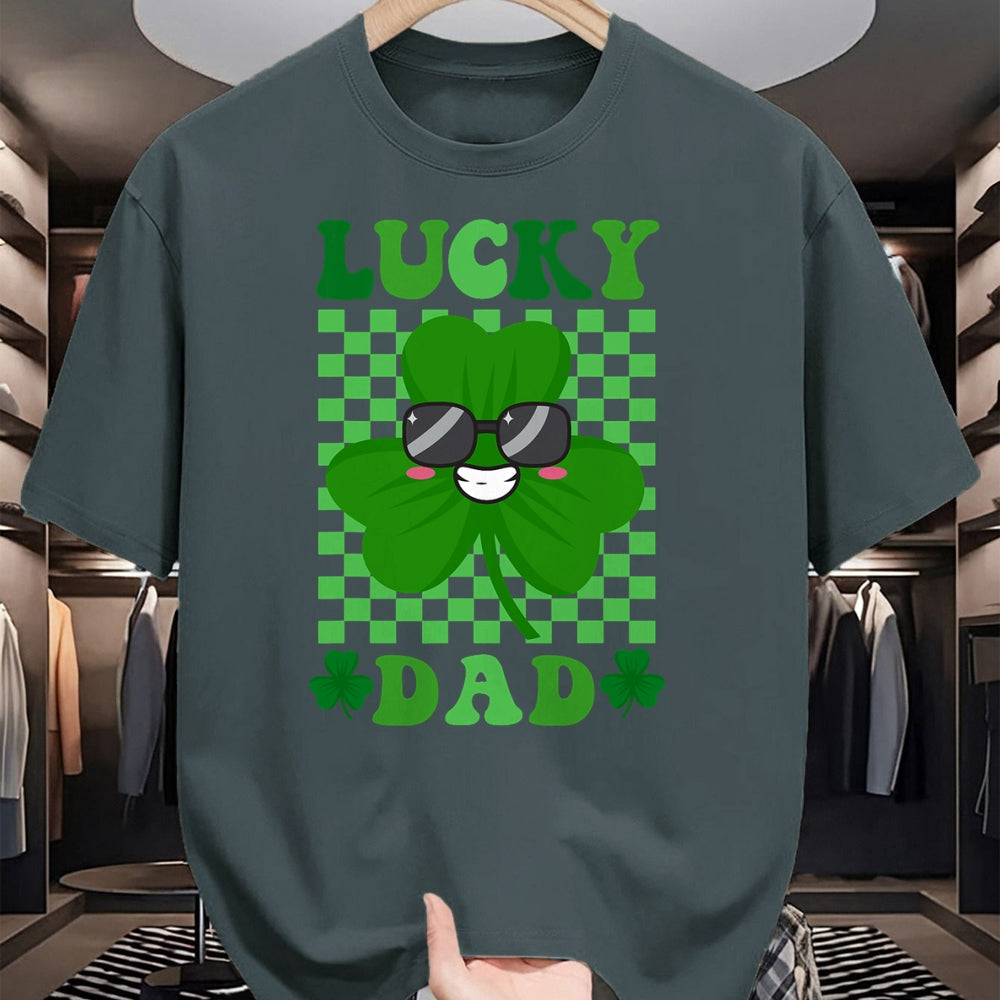 Gift for Dad Shirt, Funny Dad Unisex T-Shirt/Hoodie/Sweatshirt HLT00 – Lucky Dad Rainbow St Patricks Day Lucky Dad T-Shirt