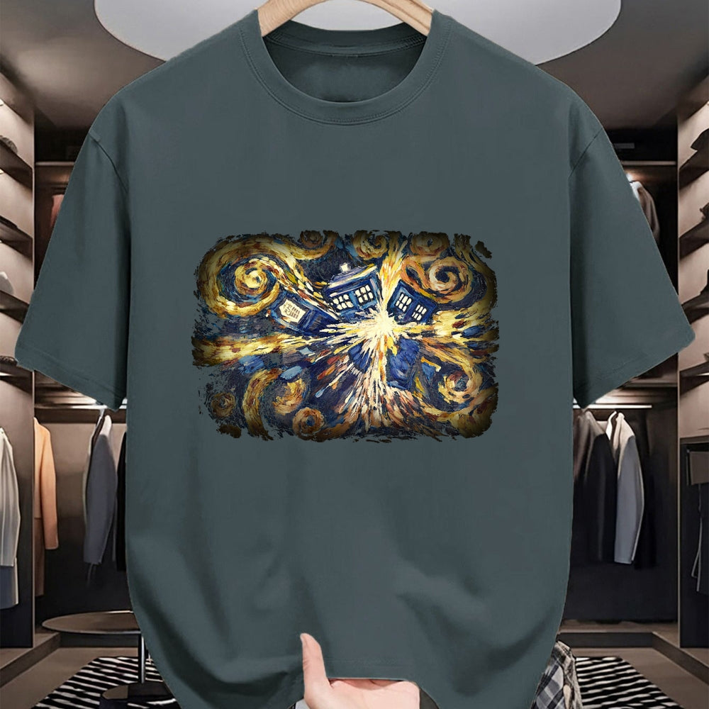 Best Doctor Shirt, Funny Doctor UnisexT-Shirt/Hoodie/Sweatshirt HLT00 - Art Tardis Van Gogh Time Travel Sci-Fi Fan T-Shirt