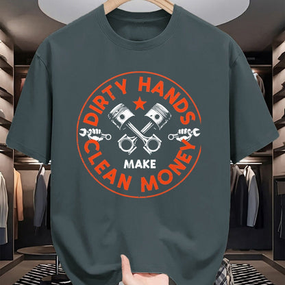 Best Mechanic Life Shirt, Funny Mechanic UnisexT-Shirt/Hoodie/Sweatshirt HLT00 - Mechanic Dirty Hands Clean Car Money Automotive Men Women T-Shirt, Men, Black, 4X-Large