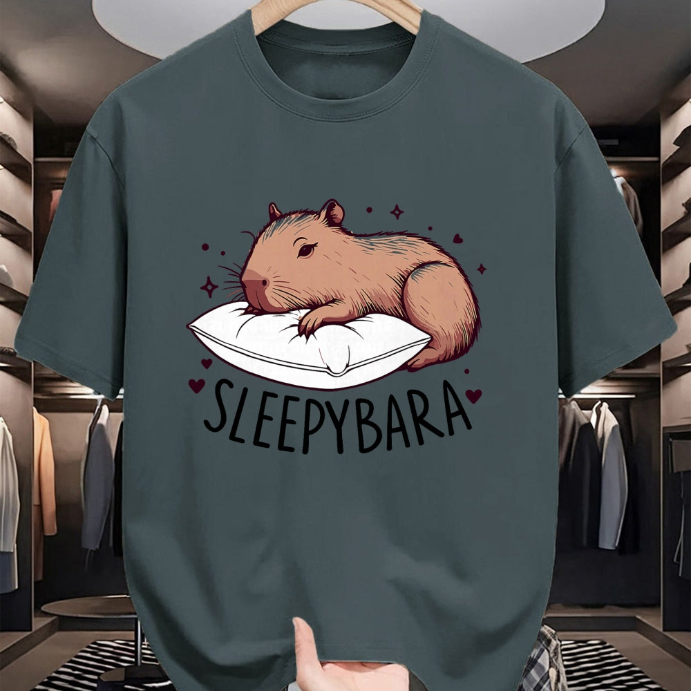 Cute Capybara Shirt, Funny Capybara Unisex T-Shirt/Hoodie/Sweatshirt HLT00 - Kids Capybara Funny Sleepybara Sleep Pajamas Girls Boys T-Shirt