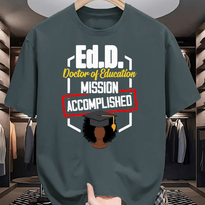 Best Doctor Shirt, Funny Doctor UnisexT-Shirt/Hoodie/Sweatshirt HLT00 - EDD Doctor of Education Accomplish Doctorate Graduation T-Shirt, Men, Black, 3X-Large