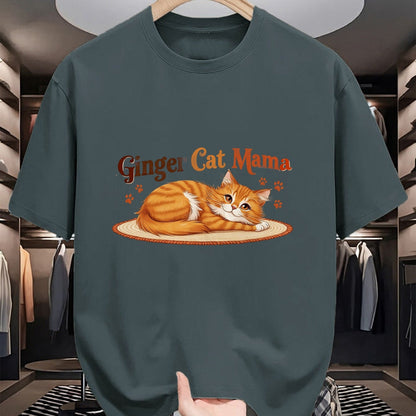 Cat Love Shirt, Funny Cat Lover Gift UnisexT-Shirt/Hoodie/Sweatshirt HLT00 - Ginger Cat Mama Ginger Mom lover Funny Gifts Cat Dad Cat Mom T-Shirt (1)