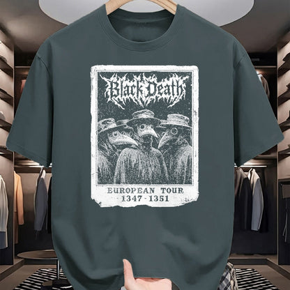 Best Doctor Shirt, Funny Doctor UnisexT-Shirt/Hoodie/Sweatshirt HLT00 - Black Death European Tour  Plague Doctor Fake Band Merch T-Shirt