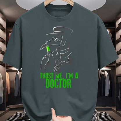 Best Doctor Shirt, Funny Doctor UnisexT-Shirt/Hoodie/Sweatshirt HLT00 - Trust Me I'm A Doctor, Goth Medieval Plague Doctor T-Shirt Small