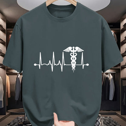 Best Doctor Shirt, Funny Doctor UnisexT-Shirt/Hoodie/Sweatshirt HLT00 - Heartbeat Caduceus For Women Men Nurse Physician Doctor Long Sleeve T-Shirt