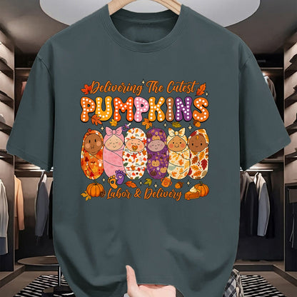 Best Doctor Shirt, Funny Doctor UnisexT-Shirt/Hoodie/Sweatshirt HLT00 - Delivering The Cutest Pumpkins Labor and Delivery Nurse Fall T-Shirt