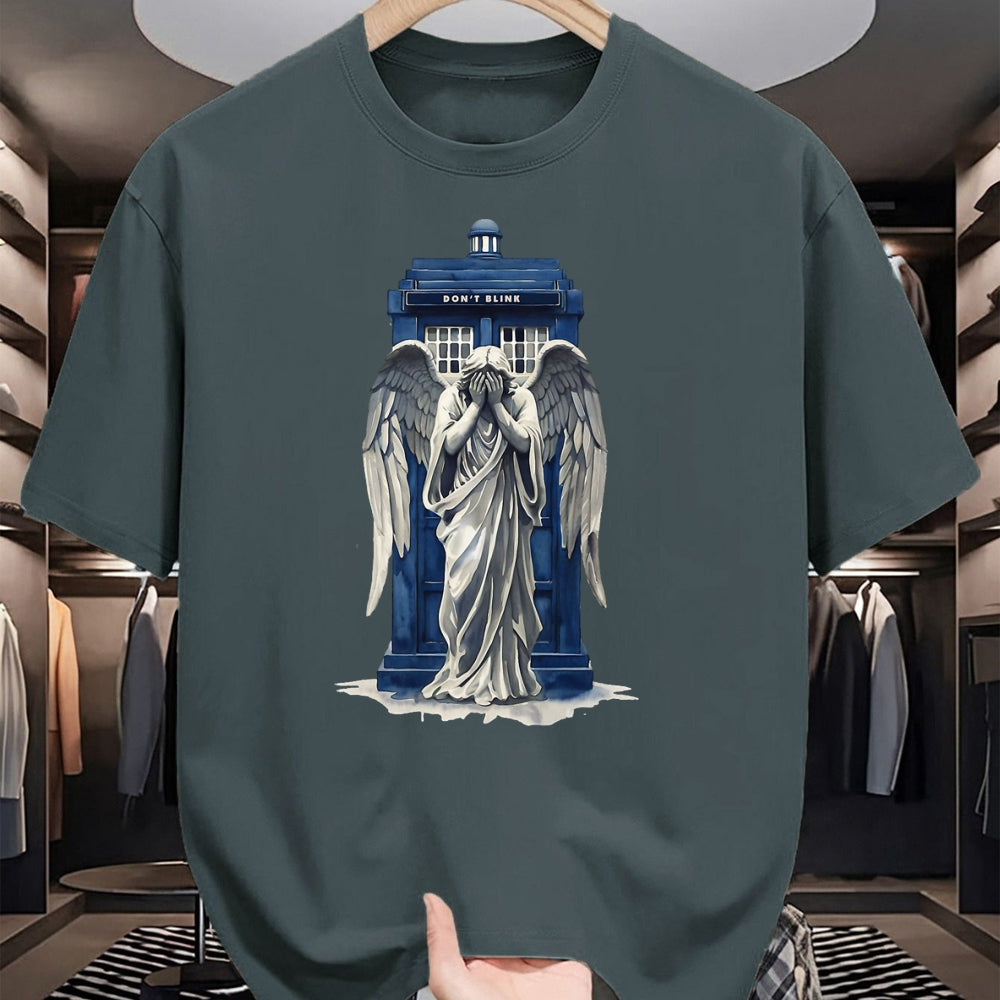 Best Doctor Shirt, Funny Doctor UnisexT-Shirt/Hoodie/Sweatshirt HLT00 - Weeping Angel with Blue Police Box 1 - Fan Fun T-Shirt