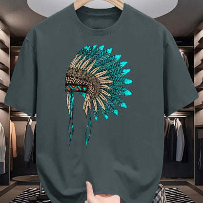 Native American T-Shirts, Vintage Native American Unisex T-Shirt/Hoodie/Sweatshirt HLT00 - Native American Indian Headdress Costume Jewelry Decor