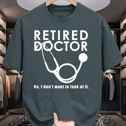 Best Doctor Shirt, Funny Doctor UnisexT-Shirt/Hoodie/Sweatshirt HLT00 - Funny Retired Doctor I Don’t Want To Look At It T-Shirt