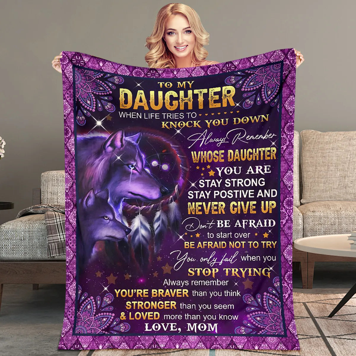Special Daughter Gift Blanket - From Mom (SKUB12-160)