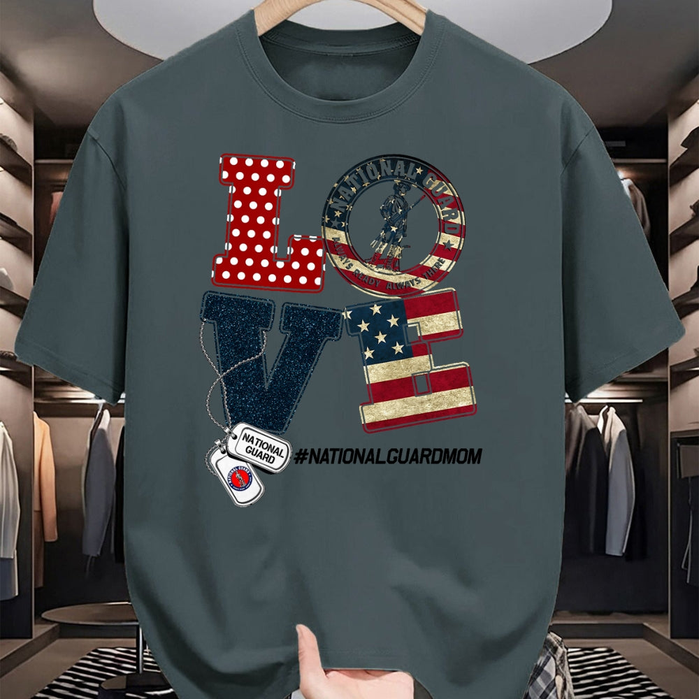 Gift for Mom Shirt, Funny Mom Unisex T-Shirt/Hoodie/Sweatshirt HLT00 - Love National Guard Mom Graduation Proud National Guard Mom T-Shirt