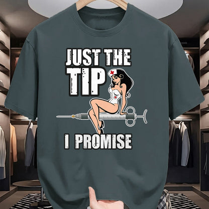Best Doctor Shirt, Funny Doctor UnisexT-Shirt/Hoodie/Sweatshirt HLT00 - Nurse Doctor Just The Tip Syringe Sexy Pinup Girl Gift Shirt T-Shirt
