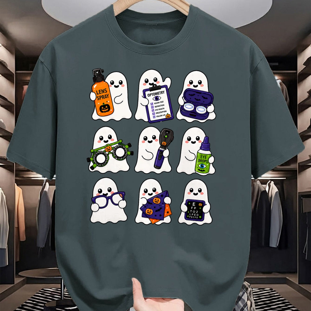 Best Doctor Shirt, Funny Doctor UnisexT-Shirt/Hoodie/Sweatshirt HLT00 - Cute Optometry Ghost Halloween Spooky Optometrist Crew EyeDr T-Shirt