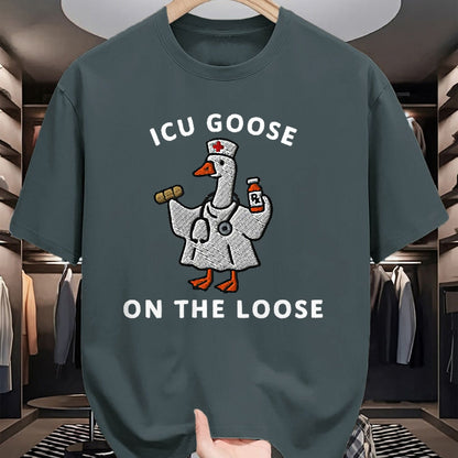 Best Doctor Shirt, Funny Doctor UnisexT-Shirt/Hoodie/Sweatshirt HLT00 - ICU Goose On The Loose Funny ICU Nurse Goose Design T-Shirt