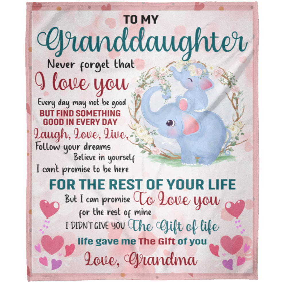 Special Gift For Your Granddaughter Blanket - From Grandma (SKUB12-86)