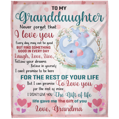 Special Gift For Your Granddaughter Blanket - From Grandma (SKUB12-86)