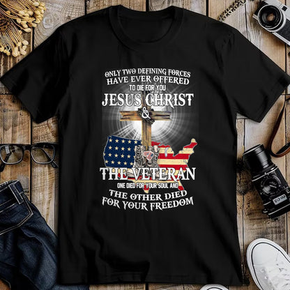 Best Thanksgiving Family Shirt , Funny Thanksgiving UnisexT-Shirt/Hoodie/Sweatshirt HLT00 - Jesus And Veteran, Died For Your Soul And Your Freedom T-Shirt