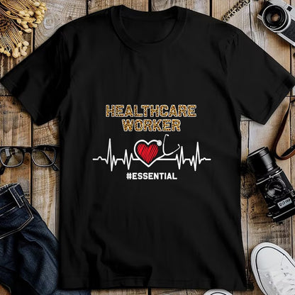 Best Doctor Shirt, Funny Doctor UnisexT-Shirt/Hoodie/Sweatshirt HLT00 - Healthcare Worker Essential Heartbeat Nursing Leopard T-Shirt