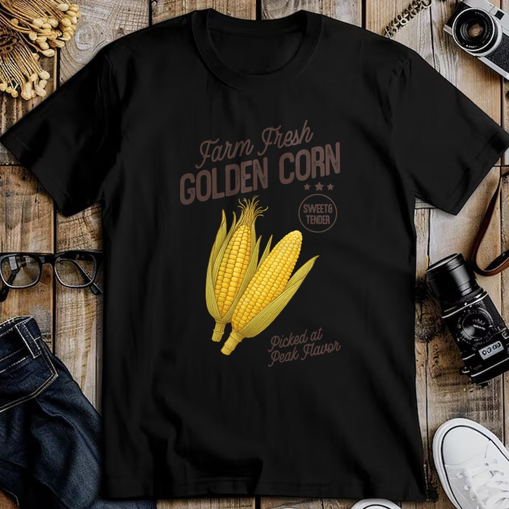 Best Farmer Life Shirt, Funny Farmer UnisexT-Shirt/Hoodie/Sweatshirt HLT00 - Farm Fresh Golden Corn Retro Sweet Vegetable Farmers Market T-Shirt