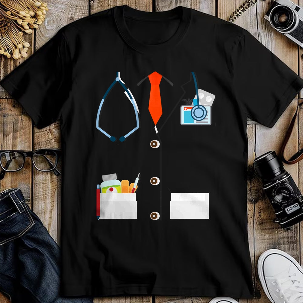 Best Doctor Shirt, Funny Doctor UnisexT-Shirt/Hoodie/Sweatshirt HLT00 - Doctor White Lab Coat Funny Halloween Costume for Men Women T-Shirt