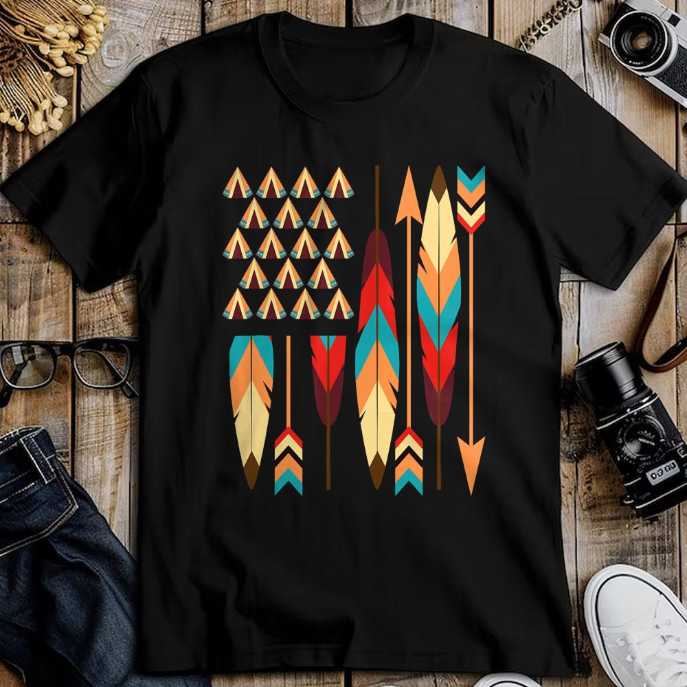 Native American T-Shirts, Vintage Native American Unisex T-Shirt/Hoodie/Sweatshirt HLT00 - Native American Pride USA Flag