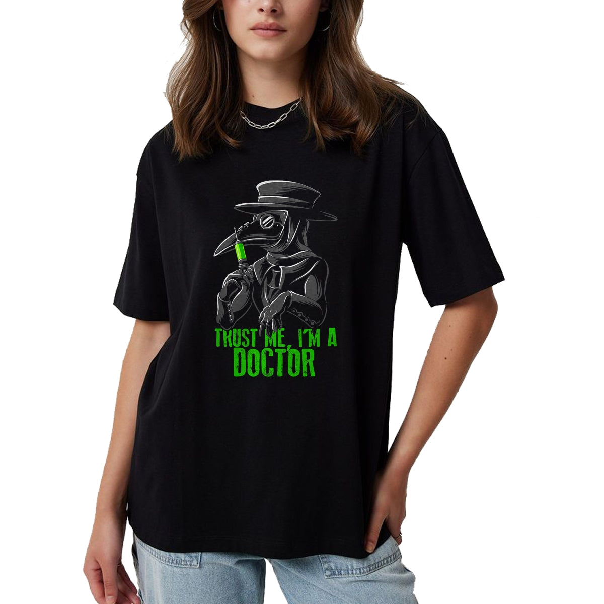 Best Doctor Shirt, Funny Doctor UnisexT-Shirt/Hoodie/Sweatshirt HLT00 - Trust Me I'm A Doctor, Goth Medieval Plague Doctor T-Shirt Small