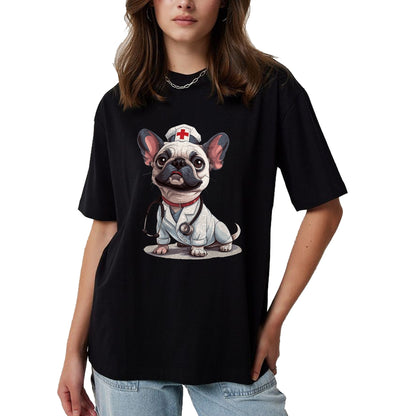 Best Doctor Shirt, Funny Doctor UnisexT-Shirt/Hoodie/Sweatshirt HLT00 - French Bulldog Nurse Dog Doctor Stethoscope T-Shirt