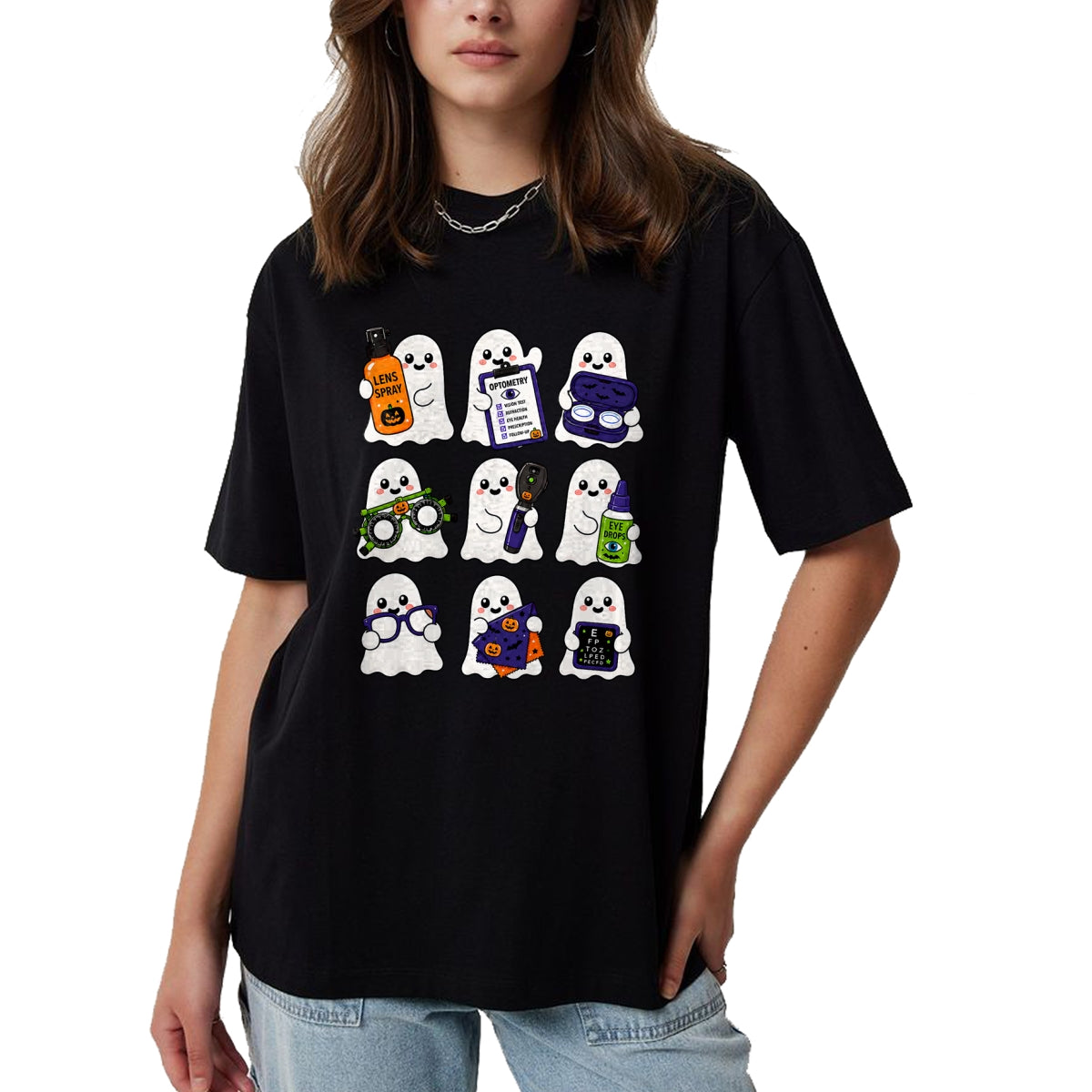 Best Doctor Shirt, Funny Doctor UnisexT-Shirt/Hoodie/Sweatshirt HLT00 - Cute Optometry Ghost Halloween Spooky Optometrist Crew EyeDr T-Shirt