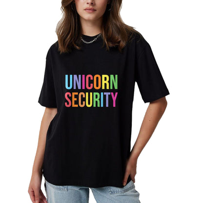 Gift for Mom Shirt, Funny Mom Unisex T-Shirt/Hoodie/Sweatshirt HLT00 - Halloween Dad Mom Daughter Adult Costume, Unicorn Security T-Shirt