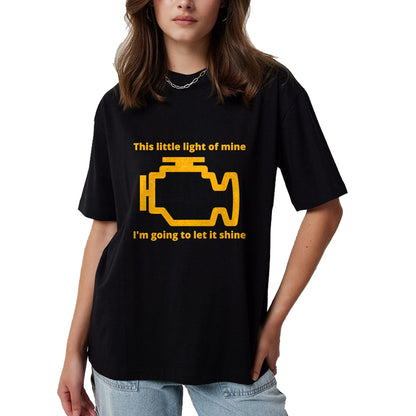 Best Mechanic Life Shirt, Funny Mechanic UnisexT-Shirt/Hoodie/Sweatshirt HLT00 - This Little Light of Mine - Check Engine Light T-Shirt T-Shirt