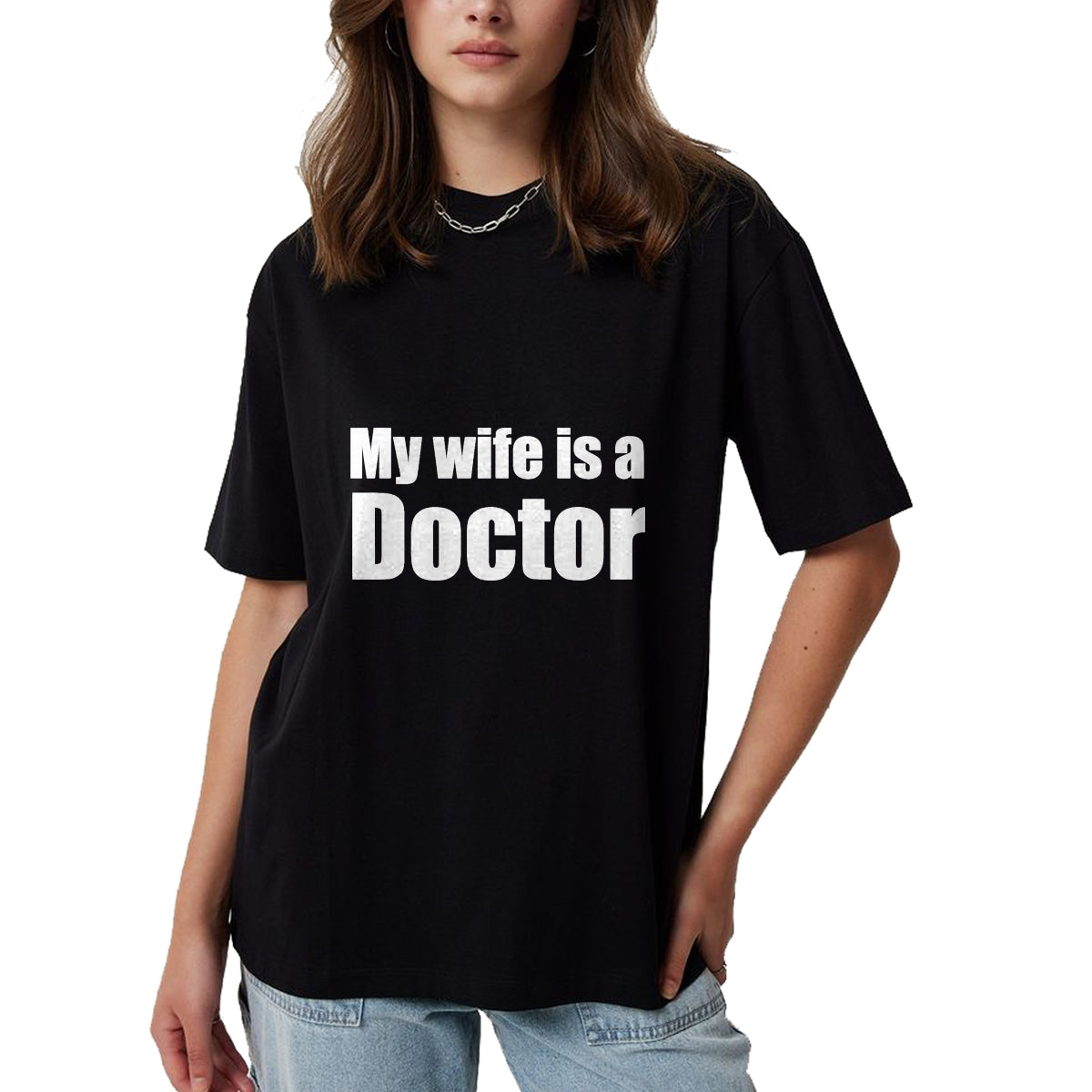 Best Doctor Shirt, Funny Doctor UnisexT-Shirt/Hoodie/Sweatshirt HLT00 - Funny My Wife is a Doctor Shirt for Husband T-Shirt, Men, Black, 3X-Large