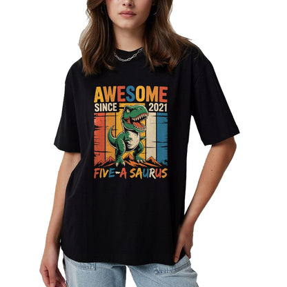 Best Dinosaur Lover Shirt, Funny Dinosaur UnisexT-Shirt/Hoodie/Sweatshirt HLT00 - 5 Year Old Dinosaur 5th Birthday Five Saurus Boys Kids T-Shirt