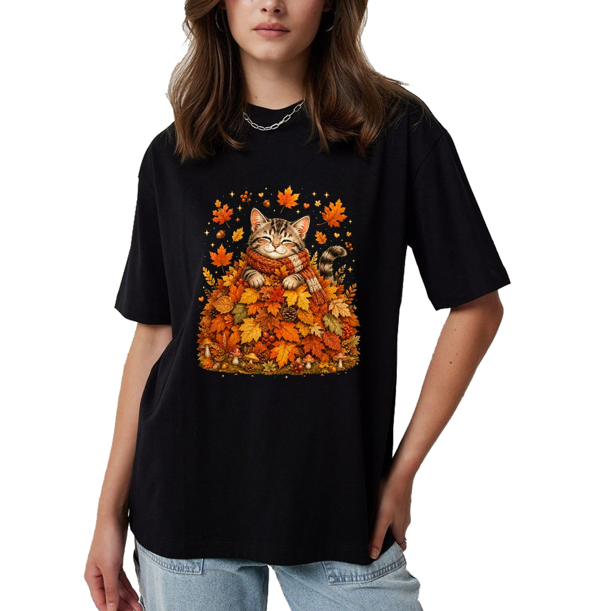 Best Thanksgiving Family Shirt , Funny Thanksgiving UnisexT-Shirt/Hoodie/Sweatshirt HLT00 - Pumpkin Season Autumn Kitten Lover Cute Fall Cat T-Shirt