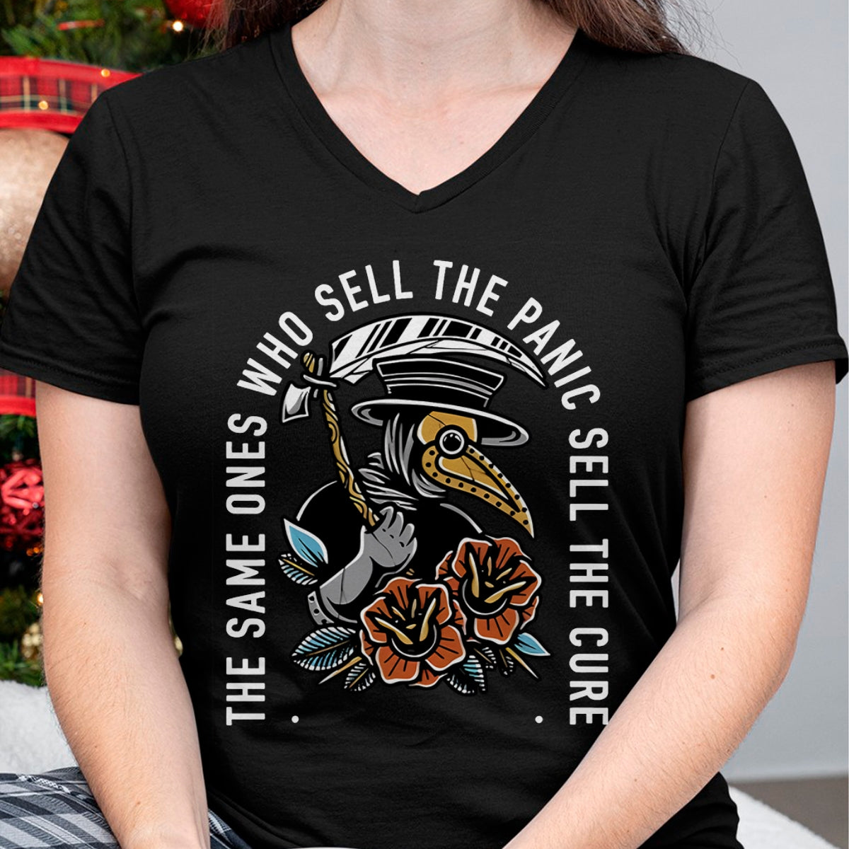 Best Doctor Shirt, Funny Doctor UnisexT-Shirt/Hoodie/Sweatshirt HLT00 - The Same Ones Who Sell The Panic Sell The Cure Plague Doctor T-Shirt
