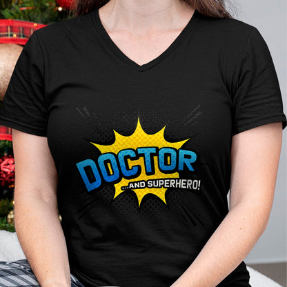 Best Doctor Shirt, Funny Doctor UnisexT-Shirt/Hoodie/Sweatshirt HLT00 - Doctor & Superhero - Comic Book Style T-Shirt