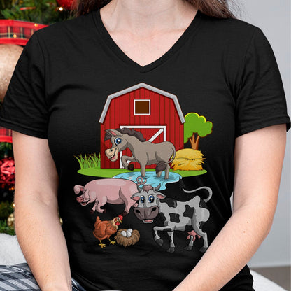Best Farmer Life Shirt, Funny Farmer UnisexT-Shirt/Hoodie/Sweatshirt HLT00 - Donkey Pig Chicken Cow Agriculture Farm Animal T-Shirt
