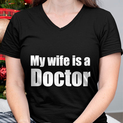 Best Doctor Shirt, Funny Doctor UnisexT-Shirt/Hoodie/Sweatshirt HLT00 - Funny My Wife is a Doctor Shirt for Husband T-Shirt, Men, Black, 3X-Large